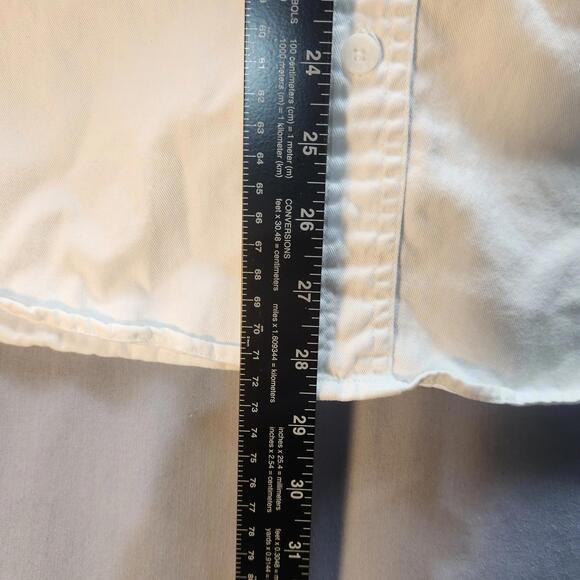 Harley Davidson Shirt Mens L White Denim Sleeveless Button Up Cycle Logo Flames‎ - Picture 8 of 8